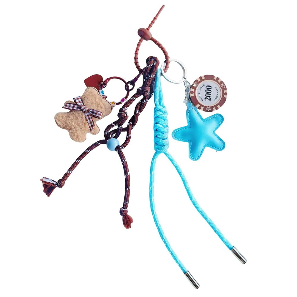 5443 Keychain , Bag Charm, Hand-Woven Nylon Rope Key Chain, Aesthetic